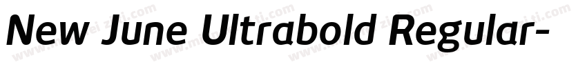 New June Ultrabold Regular字体转换